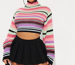 Striped cropped sweater